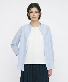 SCAPA Lサイズ / スキャパエルサイズ シャツ・ブラウス | リノストライプスタンドカラーブラウス