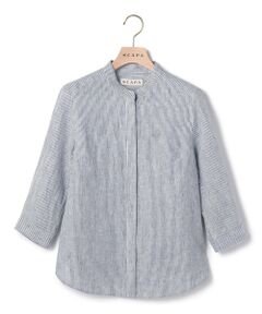 SCAPA Lサイズ / スキャパエルサイズ シャツ・ブラウス | リノストライプスタンドカラーブラウス