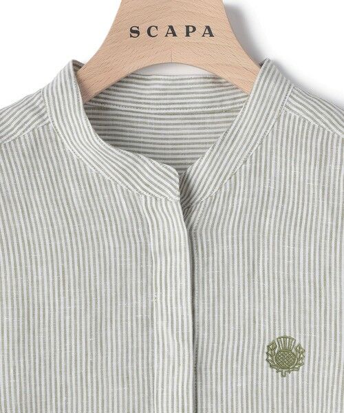 SCAPA Lサイズ / スキャパエルサイズ シャツ・ブラウス | リノストライプスタンドカラーブラウス | 詳細13