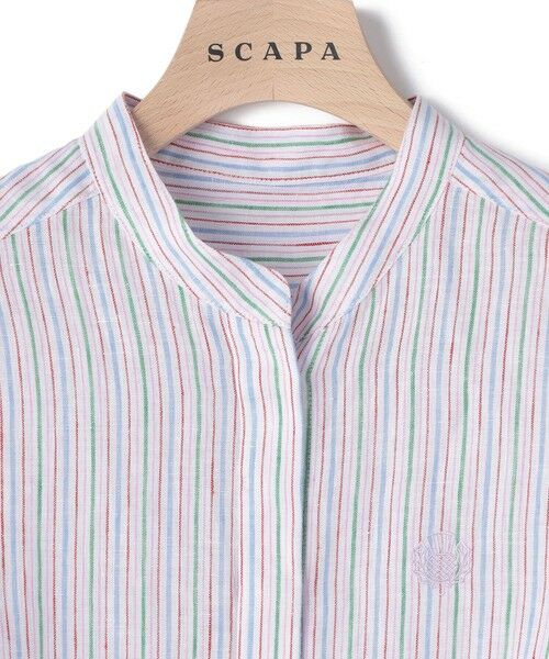 SCAPA Lサイズ / スキャパエルサイズ シャツ・ブラウス | リノストライプスタンドカラーブラウス | 詳細16