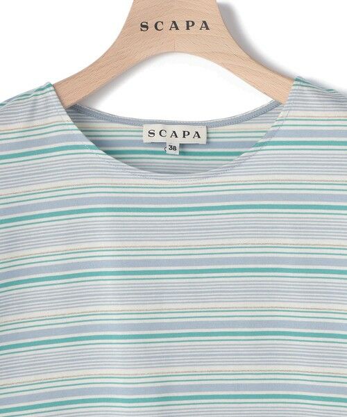 SCAPA Lサイズ / スキャパエルサイズ カットソー | ラメボーダーフレンチスリーブカットソー | 詳細5