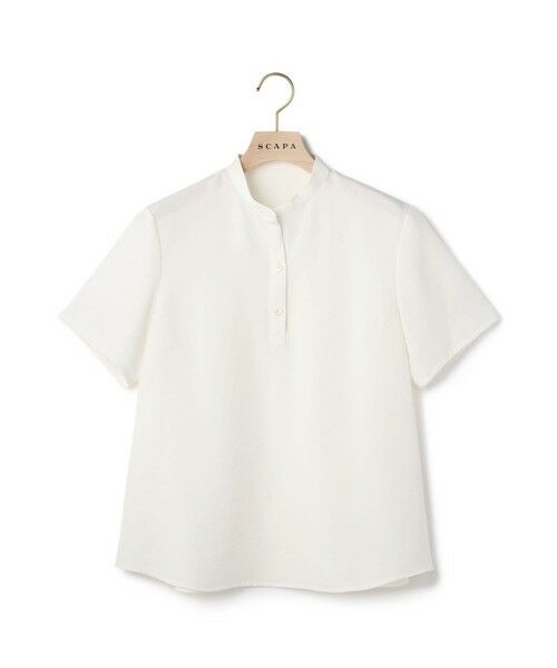 SCAPA Lサイズ / スキャパエルサイズ シャツ・ブラウス | 【ＷＥＢ先行販売】 リノクールスキッパーブラウス（オフホワイト）
