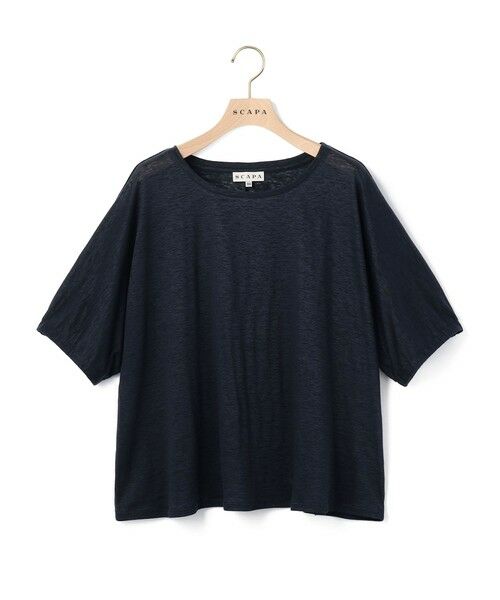 SCAPA Lサイズ / スキャパエルサイズ カットソー | シルケットリノカットソー（ネイビー）