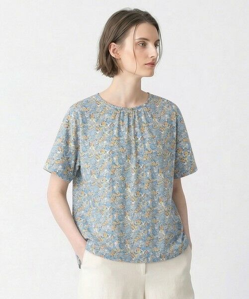 SCAPA Lサイズ / スキャパエルサイズ カットソー | サラサフルールゆったりシルエットカットソー（ライトブルー）
