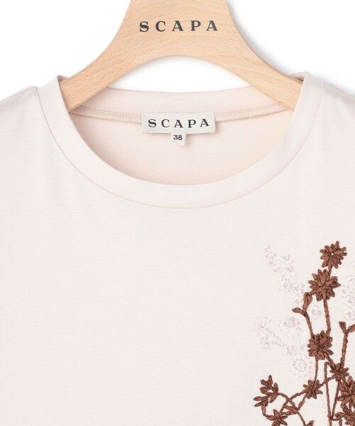 SCAPA Lサイズ / スキャパエルサイズ カットソー | エンブロスムースフラワーカットソー | 詳細5