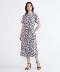 SCAPA Lサイズ / スキャパエルサイズ ドレス | モノクロフラワーワンピース