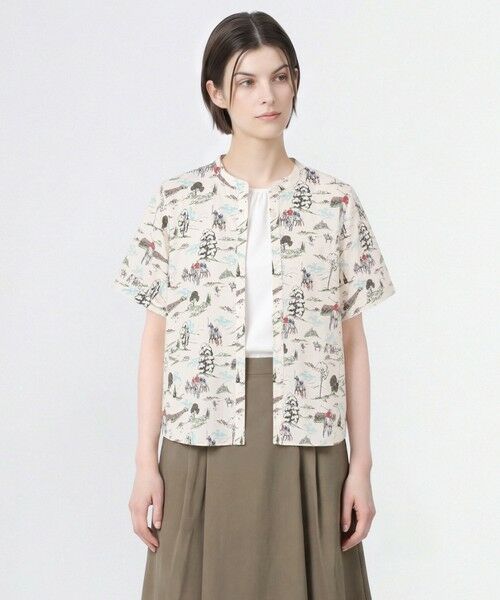 SCAPA Lサイズ / スキャパエルサイズ シャツ・ブラウス | Liberty Printポロチームブラウス（ベージュ）