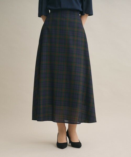 SCAPA Lサイズ / スキャパエルサイズ ミニ・ひざ丈スカート | ズリーチェックスカート（グリーン）