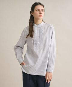 SCAPA Lサイズ / スキャパエルサイズ シャツ・ブラウス | コットンストライプチュニックブラウス