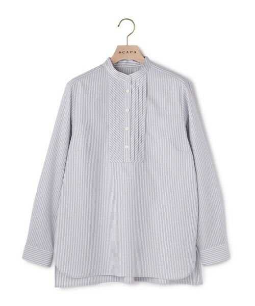SCAPA Lサイズ / スキャパエルサイズ シャツ・ブラウス | コットンストライプチュニックブラウス | 詳細12