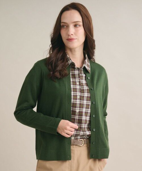 SCAPA Lサイズ / スキャパエルサイズ ニット・セーター | カシウールニットカーディガン（グリーン）