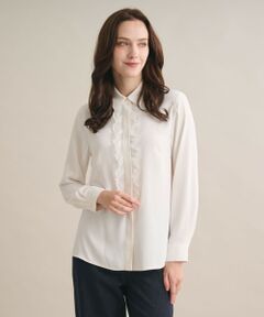 SCAPA Lサイズ / スキャパエルサイズ シャツ・ブラウス | ジョーゼットホワイトブラウス