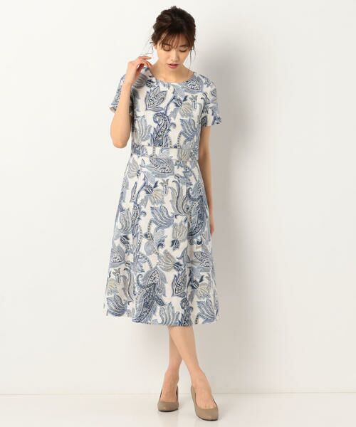 セール ジャガードペイズリー ワンピース ドレス Scapa スキャパ ファッション通販 タカシマヤファッションスクエア