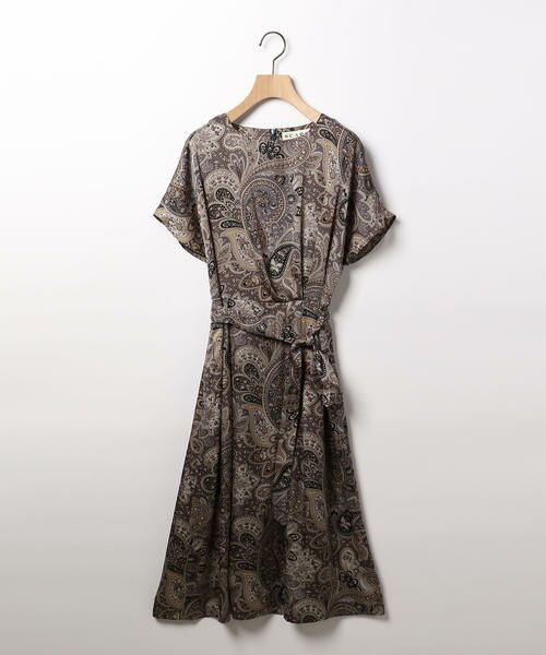 セール サテンペーズリープリントワンピース ドレス Scapa スキャパ ファッション通販 タカシマヤファッションスクエア