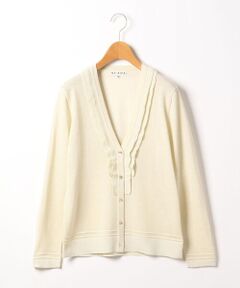 シャインフリルニット