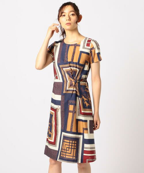 セール ラッティハーネスプリントワンピース ドレス Scapa スキャパ ファッション通販 タカシマヤファッションスクエア