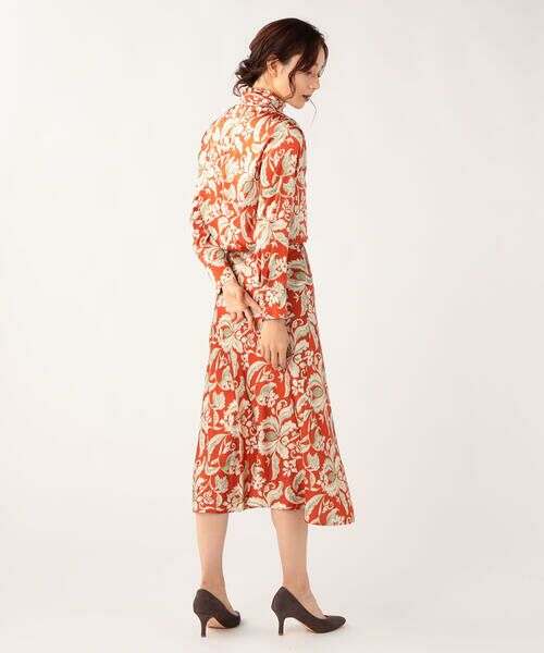 SCAPA / スキャパ ミニ・ひざ丈スカート | ビンダフローラルサテンスカート | 詳細2