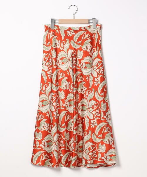 SCAPA / スキャパ ミニ・ひざ丈スカート | ビンダフローラルサテンスカート | 詳細4