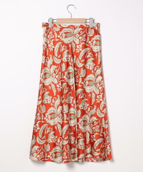 SCAPA / スキャパ ミニ・ひざ丈スカート | ビンダフローラルサテンスカート | 詳細5