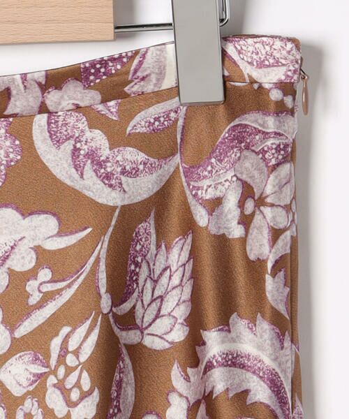 SCAPA / スキャパ ミニ・ひざ丈スカート | ビンダフローラルサテンスカート | 詳細13