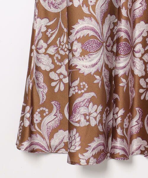 SCAPA / スキャパ ミニ・ひざ丈スカート | ビンダフローラルサテンスカート | 詳細14