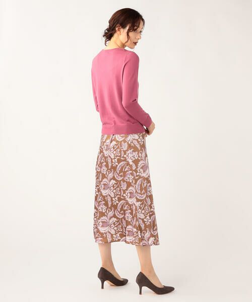 SCAPA / スキャパ ミニ・ひざ丈スカート | ビンダフローラルサテンスカート | 詳細12