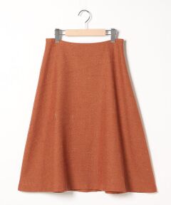 SCAPA / スキャパ ミニ・ひざ丈スカート | ウールリネンメッシュスカート