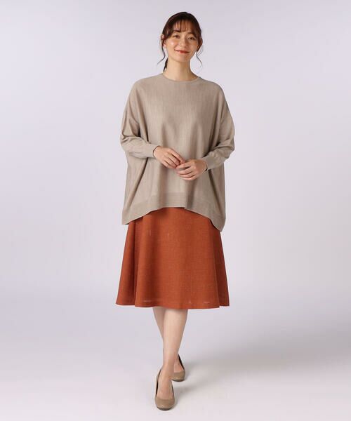 SCAPA / スキャパ ミニ・ひざ丈スカート | ウールリネンメッシュスカート | 詳細9