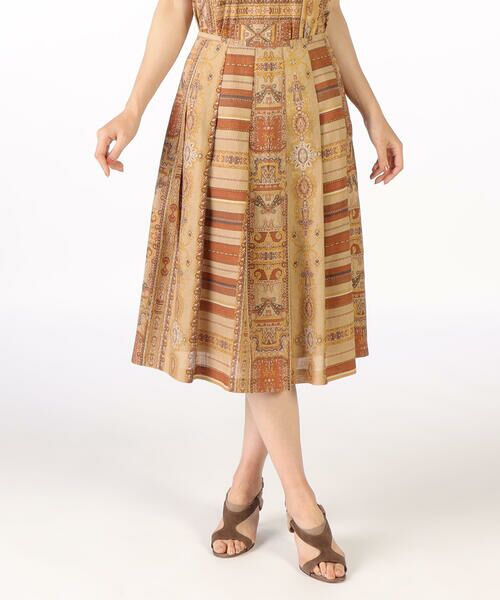 SCAPA / スキャパ ミニ・ひざ丈スカート | リネンサラサプリントスカート | 詳細11