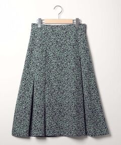 SCAPA / スキャパ ミニ・ひざ丈スカート | スモールリーフプリントスカート