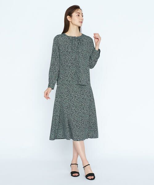 SCAPA / スキャパ ミニ・ひざ丈スカート | スモールリーフプリントスカート | 詳細4