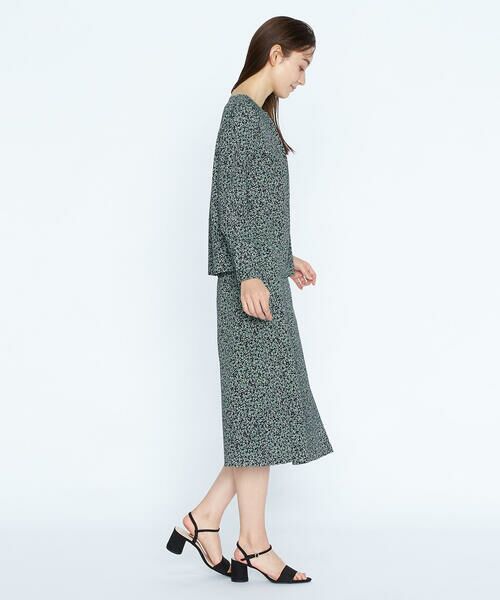 SCAPA / スキャパ ミニ・ひざ丈スカート | スモールリーフプリントスカート | 詳細5