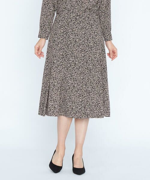 SCAPA / スキャパ ミニ・ひざ丈スカート | スモールリーフプリントスカート | 詳細14