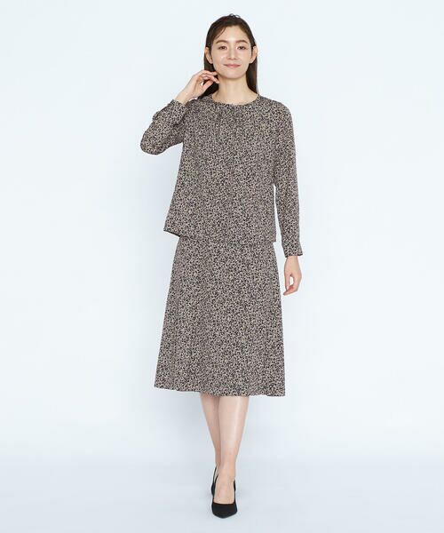 SCAPA / スキャパ ミニ・ひざ丈スカート | スモールリーフプリントスカート | 詳細15