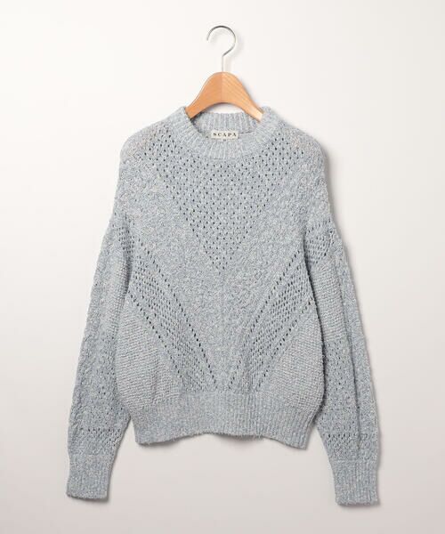 SCAPA / スキャパ ニット・セーター | クルールンニット（ライトブルー）