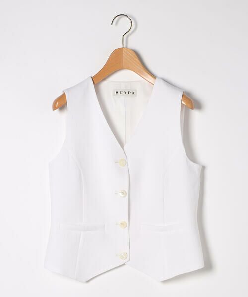 SCAPA / スキャパ テーラードジャケット | トリアセドライツイルベスト（ホワイト）