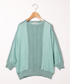 【未着用】スキャパ SCAPA コットン半袖ニット＆カーデガン（40）手洗い可 Spick & Span｜手洗い可 / ギマコットンオーバーサイズ