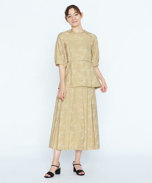 SCAPA / スキャパ ミニ・ひざ丈スカート | リネンコットンジャカードスカート | 詳細12