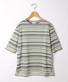 SCAPA / スキャパ カットソー | トリニティボーダー五分袖カットソー