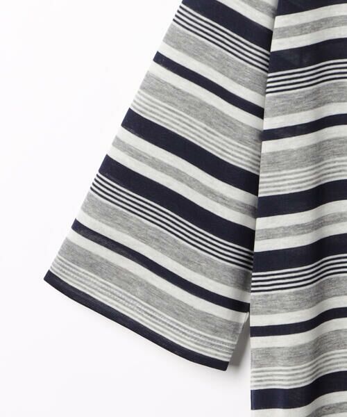 SCAPA / スキャパ カットソー | トリニティボーダー五分袖カットソー | 詳細4