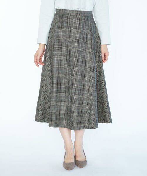SCAPA / スキャパ ミニ・ひざ丈スカート | ムーンチェックツィードスカート | 詳細7