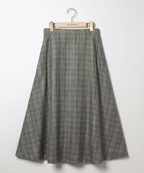 SCAPA/スキャパ ムーンチェックツィードスカート グレー×チェック 38 SCAPA/スキャパ ムーンチェックツィードスカート グレー×チェック 38
