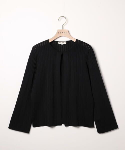 SCAPA / スキャパ ニット・セーター | シャインニットカーディガン（ブラック）
