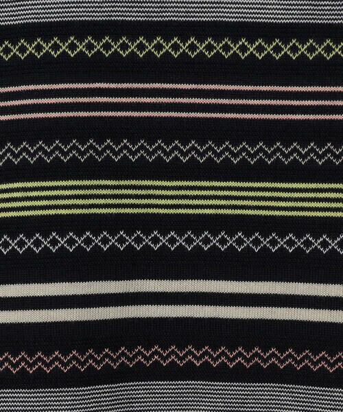 SCAPA / スキャパ ニット・セーター | ジャカードボーダー八分袖ニット | 詳細5