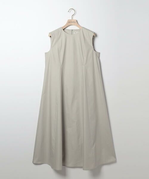SCAPA/スキャパ クリアタイプライターワンピース グレー 38 SCAPA/スキャパ クリアタイプライターワンピース グレー 38