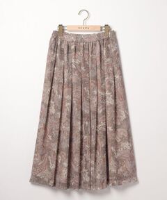 SCAPA スキャパ　光沢　プリーツスカート　美品　3L SCAPA スキャパ 新品 リバティプリント シルク混 スカート 44