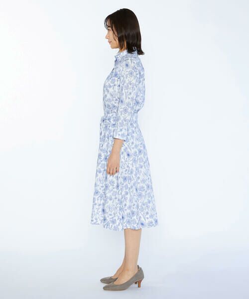 SCAPA / スキャパ ミニ・ひざ丈スカート | Ｌｉｂｅｒｔｙ　Ｐｒｉｎｔモノフラワースカート | 詳細4