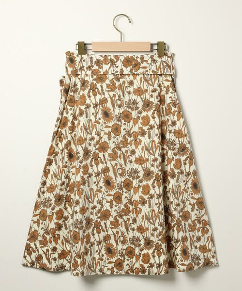 SCAPA / スキャパ ミニ・ひざ丈スカート | Ｌｉｂｅｒｔｙ　Ｐｒｉｎｔモノフラワースカート | 詳細7