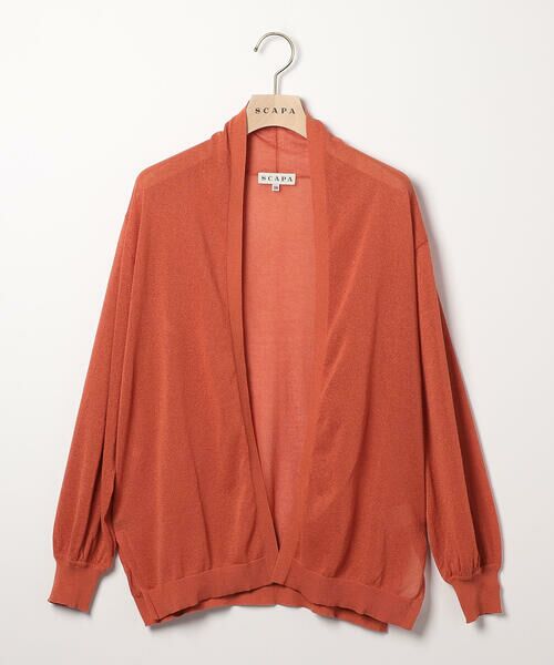 SCAPA / スキャパ ニット・セーター | ロコンニットカーディガン（オレンジ）