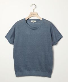 SCAPA / スキャパ ニット・セーター | ハイゲージリネンニット半袖プルオーバー